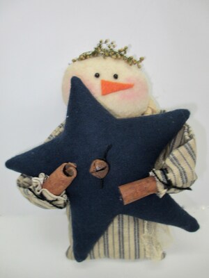 Snowman with star Ornament | Handmade Ornament | Gift Tag | Christmas tree ornament | Xmas Ornament | Custom Christmas - image2